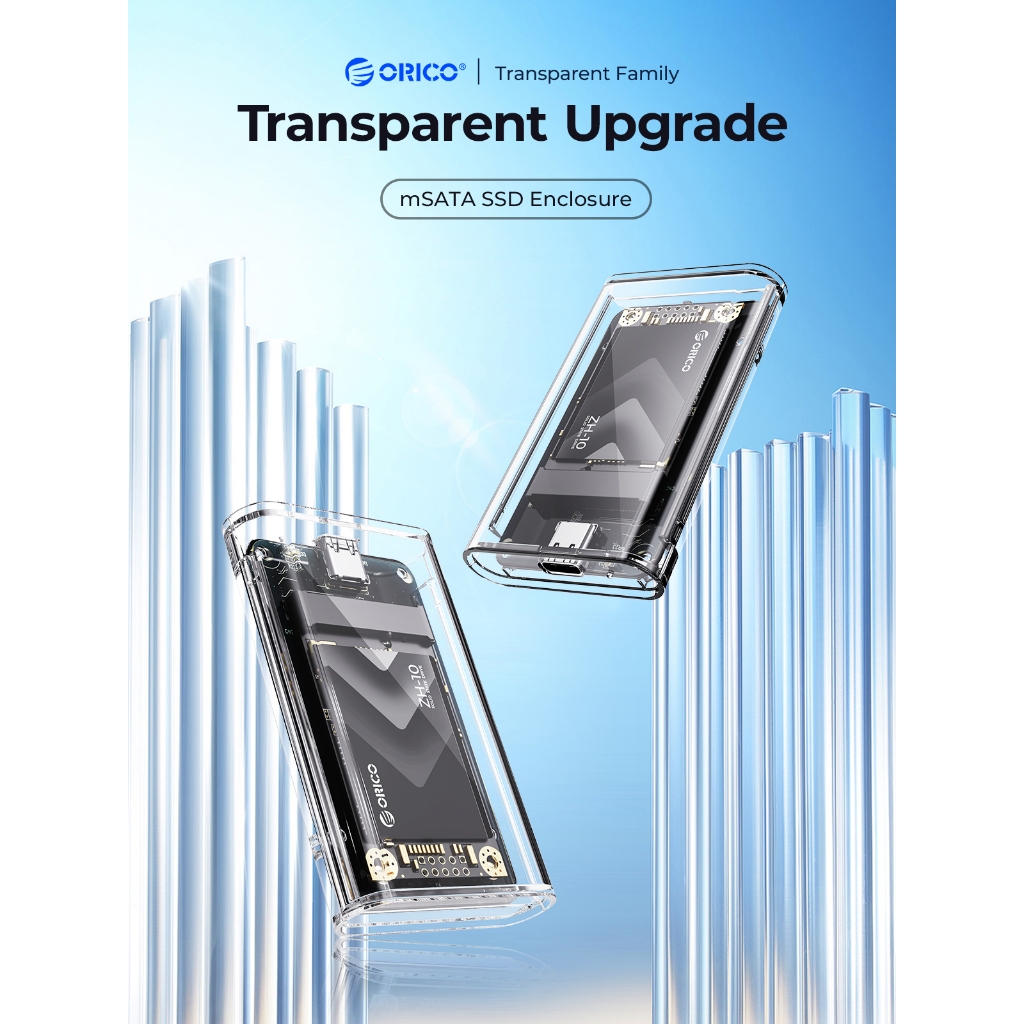 Caixa SSD ORICO mSATA USB 3.1 5Gbps SATA Para Disco Rígido Tipo C Adaptador Compatível Com Windows & Mac OS (TC10)