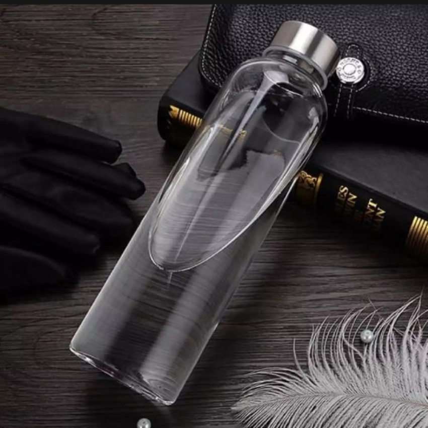 Chai Thủy Tinh Đựng Nước 500ML (combo 5 cái) nắp thiếc có dây treo - Bình Thủy Tinh Đựng Nước - Chai Đựng Trà Sữa - Chai Detox - Chai Đựng Nước Ép