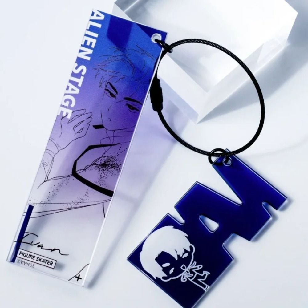 Cute Acrylic Alien Stage Keychain Cartoon Anime Keyring Cosplay Keychain Xmas. 