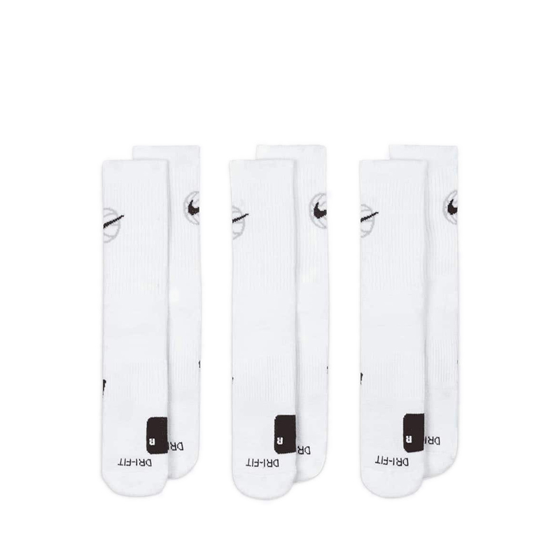Nike Everyday Crew Basketball Socks (3 Pair) - White