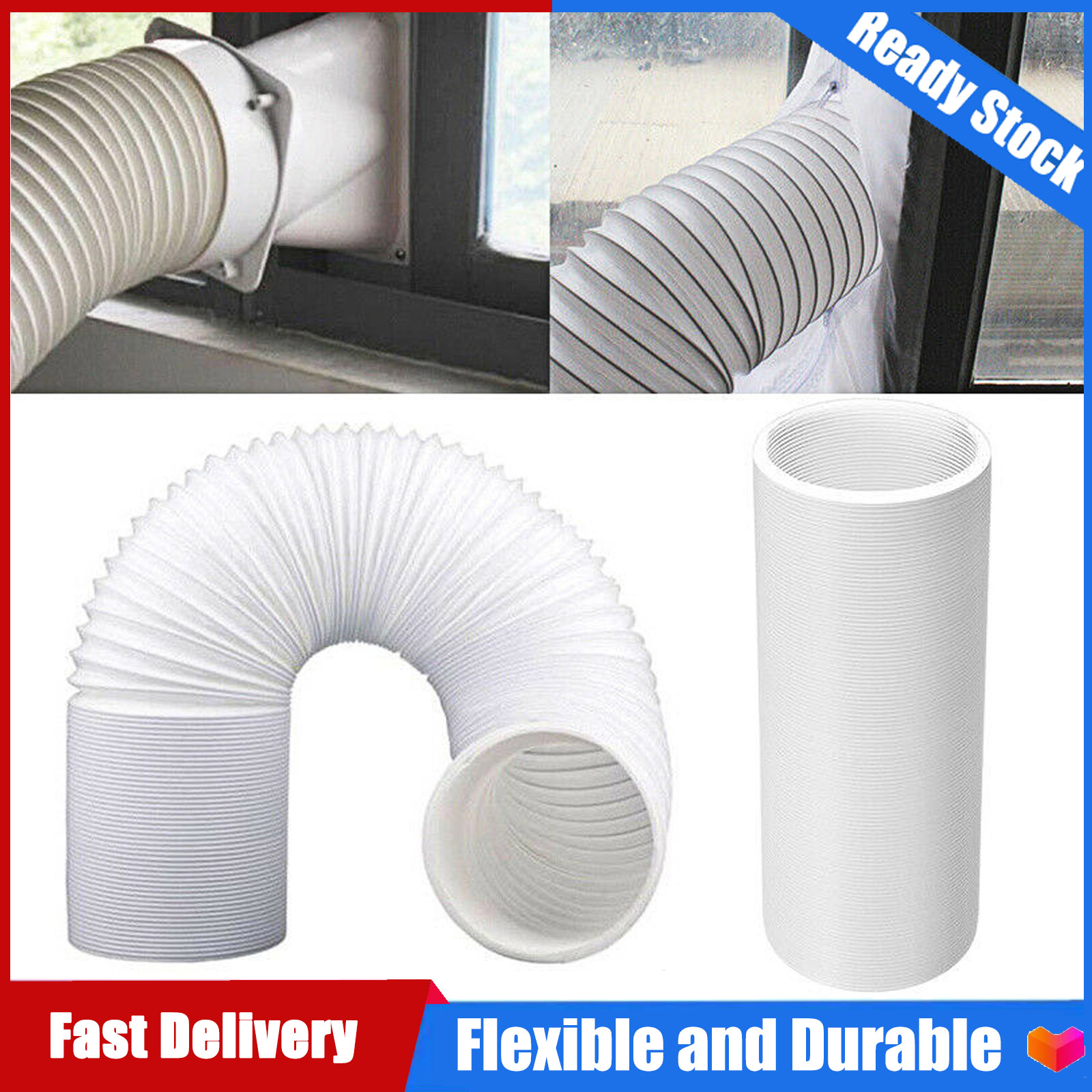 Adjustable Mobile Exhaust Duct Ventilator Pipe Hose Stretch for Air Conditioning