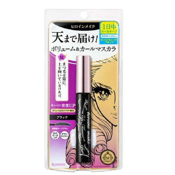 Mascara chuốt mi KissMe Heroine Make Long Up Mascara Super Waterproof mi dài cong vút chống thấm nước 6g