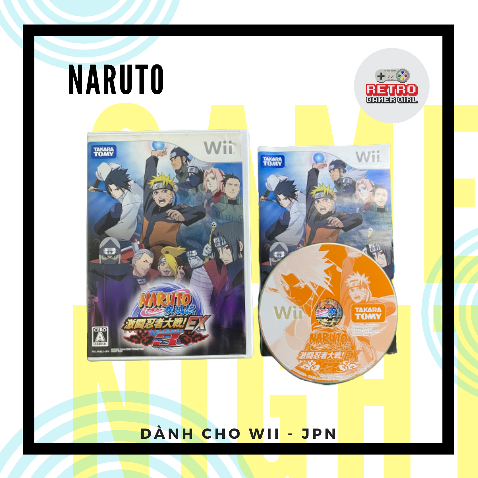Đĩa game Naruto Shipp den Gekit Ninja Taisen EX Wii hệ JP Nhật