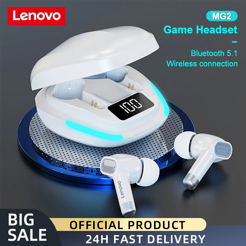 Lenovo Tai Nghe Chơi Game TWS GM2 Tai Nghe Bluetooth Không Dây Mới Tai Nghe Hai Chế Độ Giảm Tiếng Ồn Cho Âm Nhạc Thể Thao Điện Tử