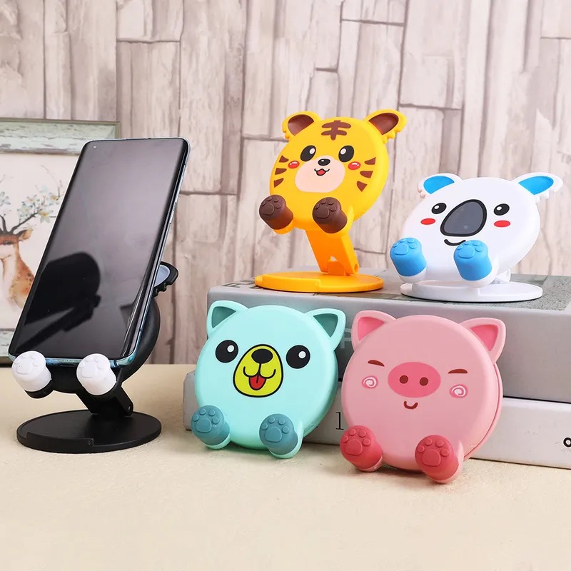Universal Cute Desktop Mobile Phone Holder Stand for IPhone IPad Adjustable Tablet Foldable Table Cell Phone Bracket Stands