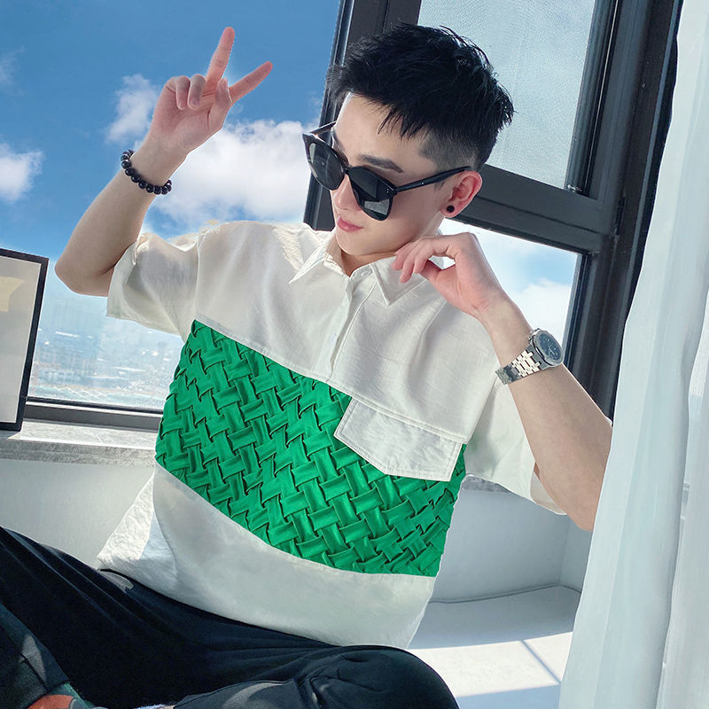 Short Sleeve Shirt Men's 2022 New Loose Short Sleeve Shirt