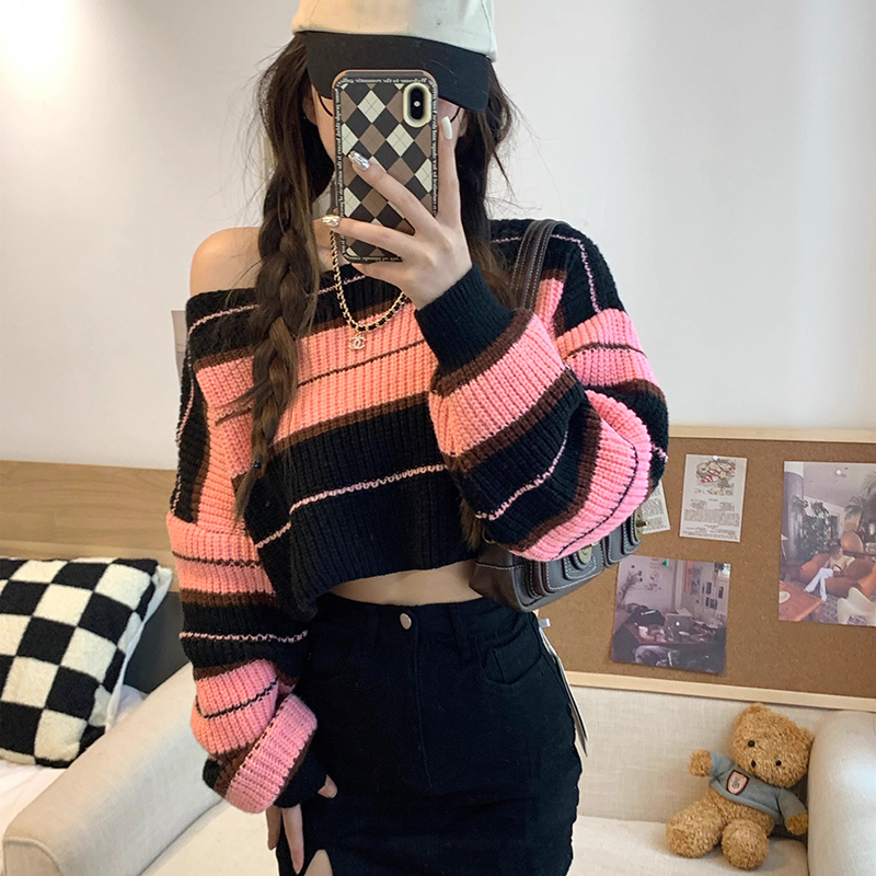 Women%20Striped%20Jumper%20Vintage%20Female%20Autumn%20Long%20Sleeve%20Casual%20Cropped%20Sweater%20-%20Image%204