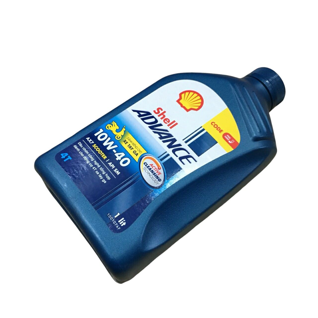 Nhớt shell advance ax7 scooter 10w-40 1l