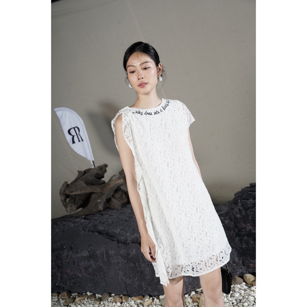 RẬP - Đầm Cổ Tròn Không Tay Cổ Thêu - PRIME 45