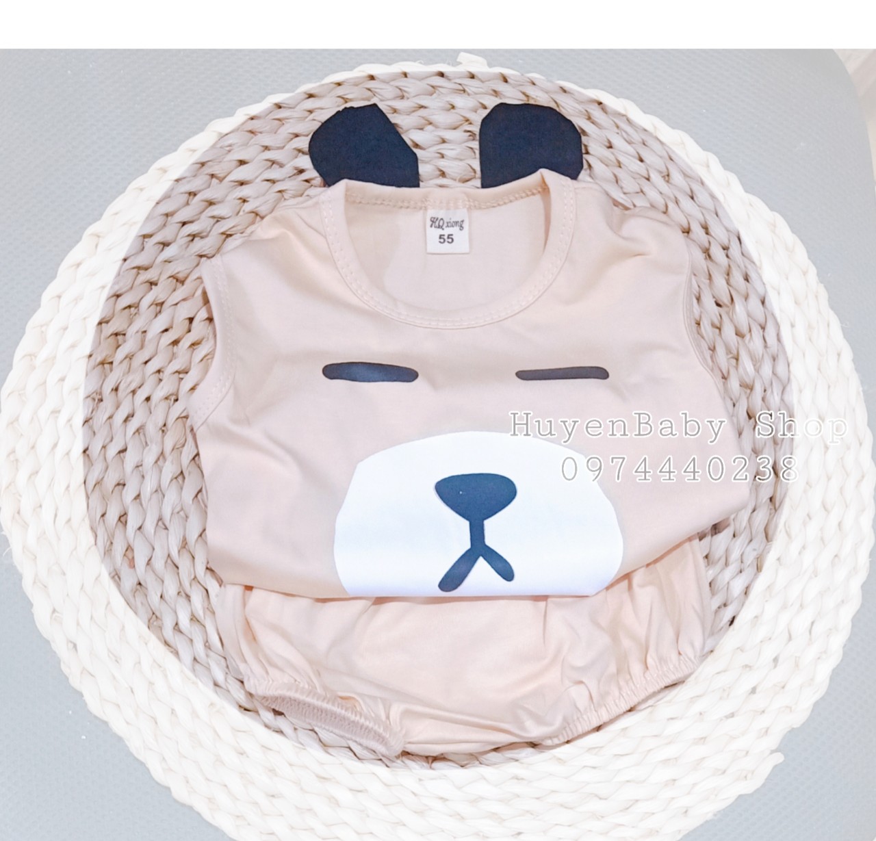 Bộ hè cho bé trai, bé gái. Bộ chip cotton tai thú dễ thương cho bé trai, bé gái