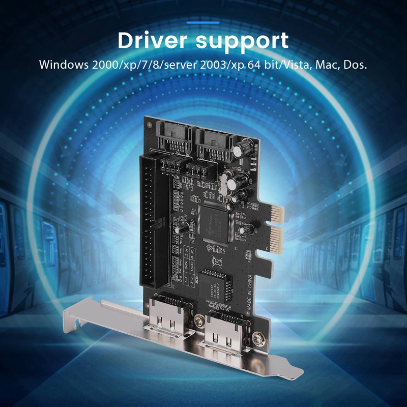【SHX】-PCI to SATA Controller PCI to Ide PCI-E to 2Sata IDE Jmb363 Disk Array Card Express Expansion Card Adapter