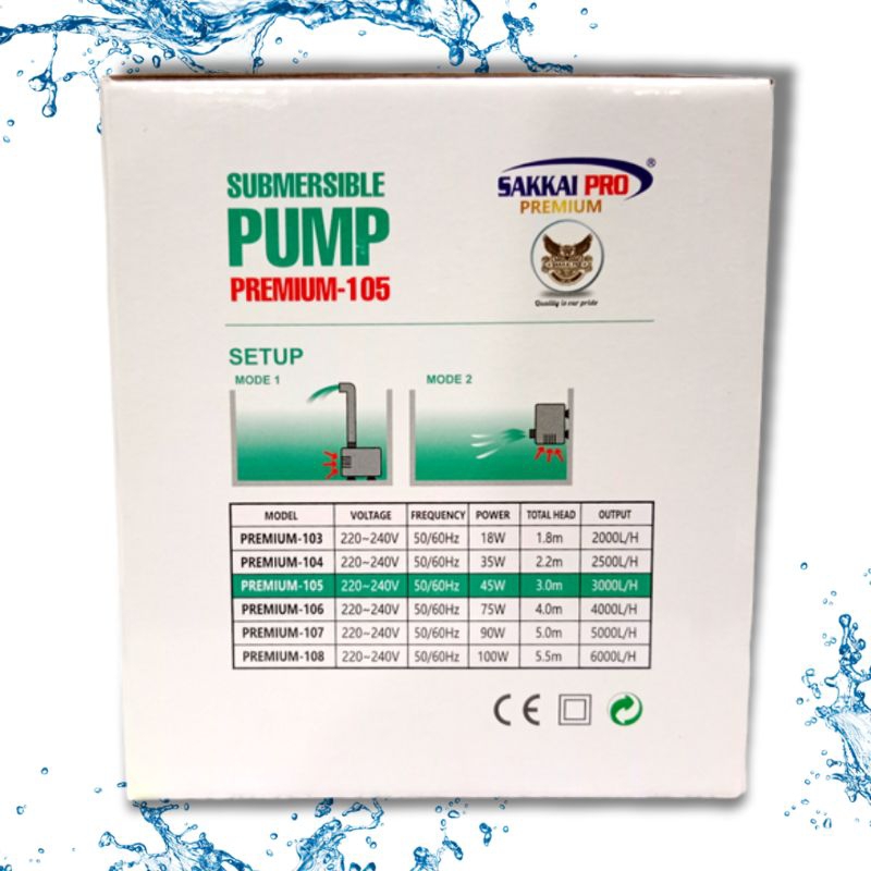 Pompa Kolam Koi Hidroponik SAKKAI PRO PREMIUM 105