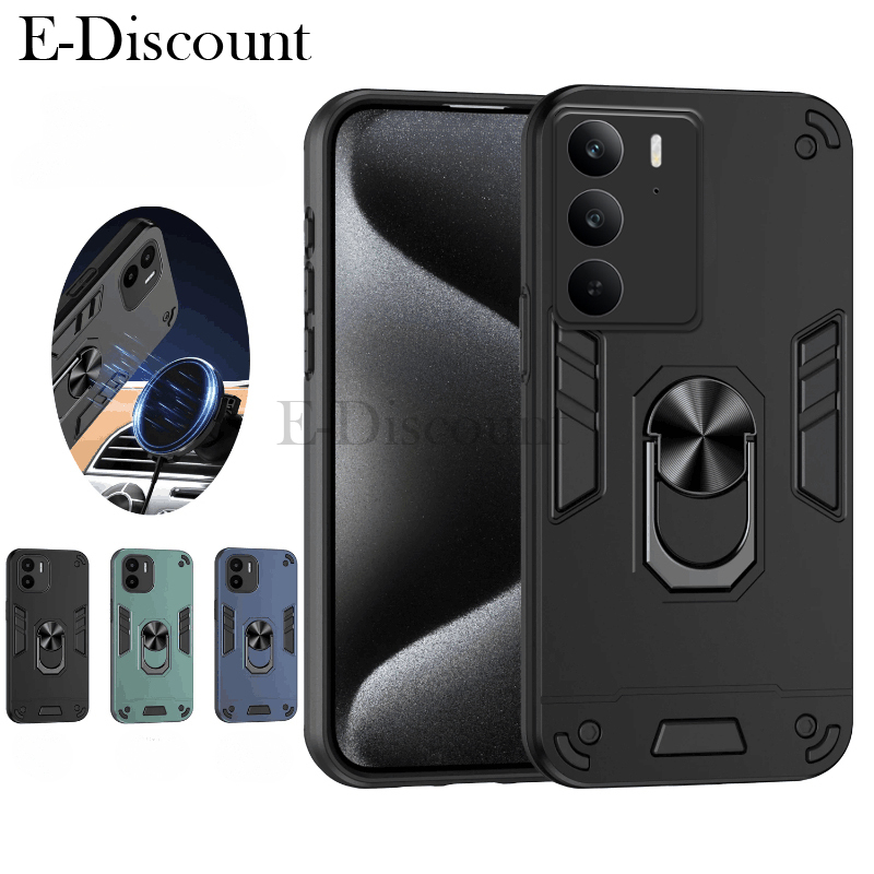 New Phone case Realme C75X C75 14X Back Cover Car Mounted Finger Ring Bracket Hard and Soft Dual Protection Fall Prevention For Realme C75X C75 14X case.