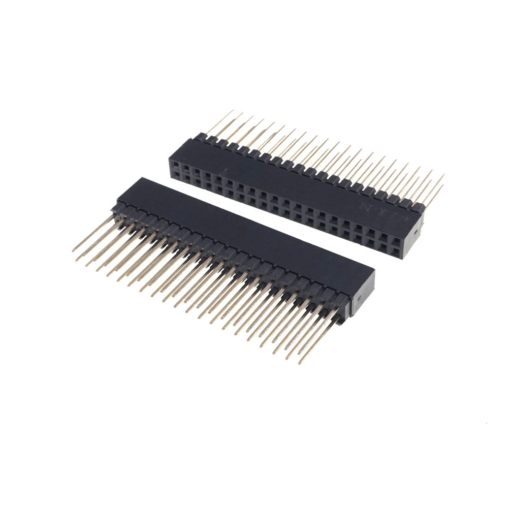 1 Piece 2.54 Mm 40 Pin Female Stacking Header Connector Dual Row 2x20 ...