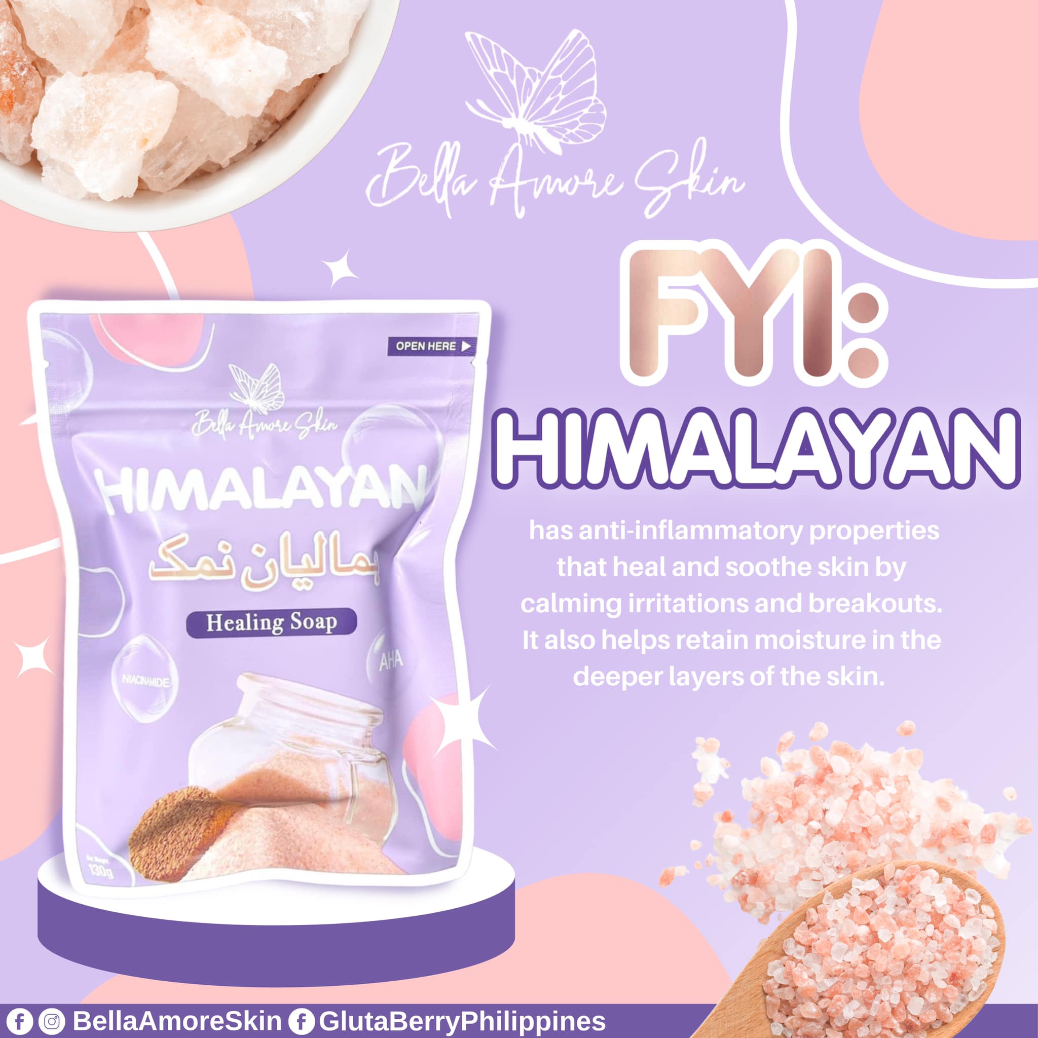 Himalayan Salt Soap I Himalayan Healing Soap Beauty Body Soap by Bella