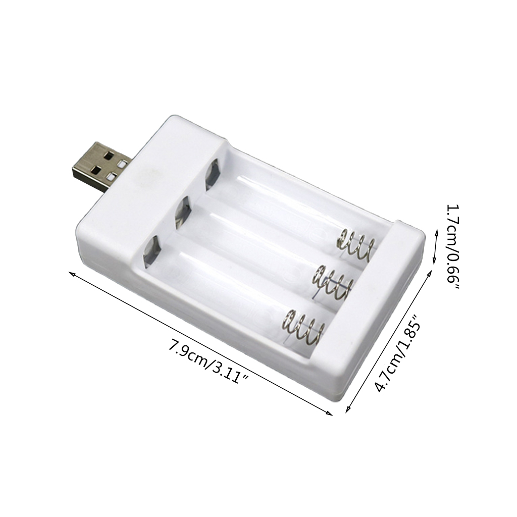 3 solts Bộ sạc pin Adapter Phích cắm USB Bộ sạc pin cho phổ AA/AAA