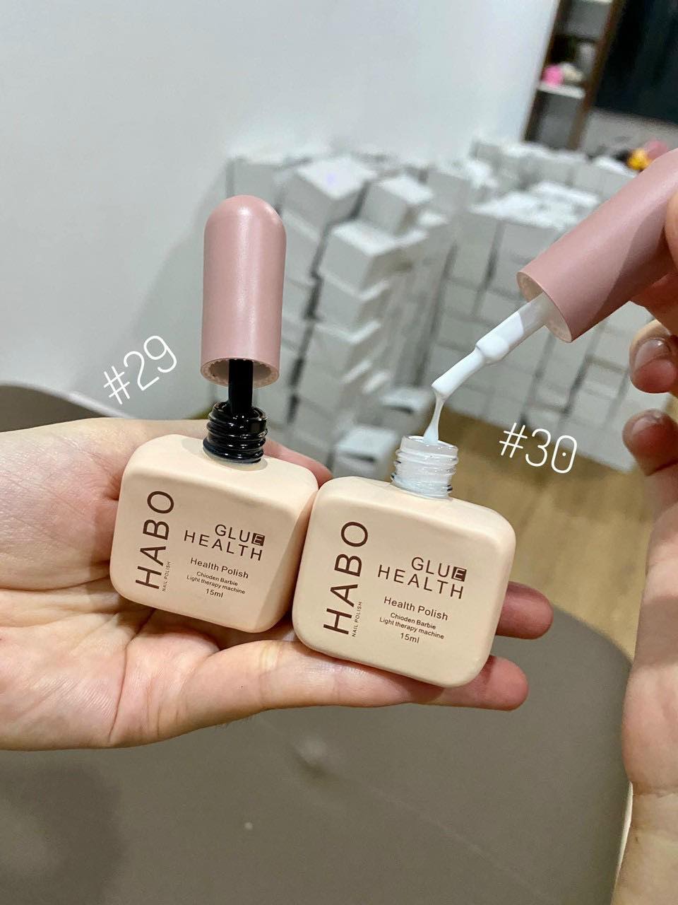 Sơn Gel HABO Đen, Trắng, Trắng sữa - Lẻ 1 Chai