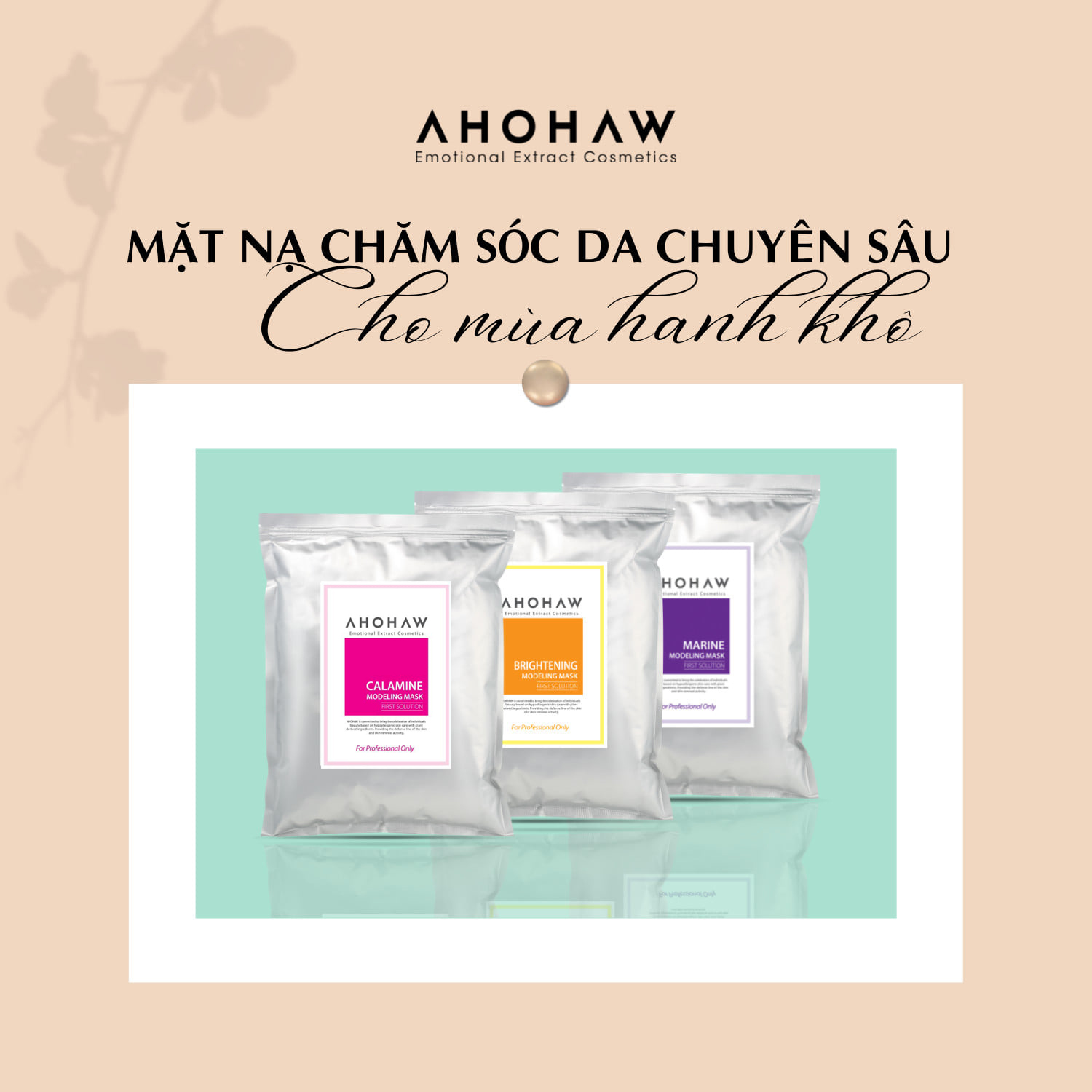 Mặt Nạ Bột Da Mụn Ahohwa Calamine Modeling Mask ( 1kg )