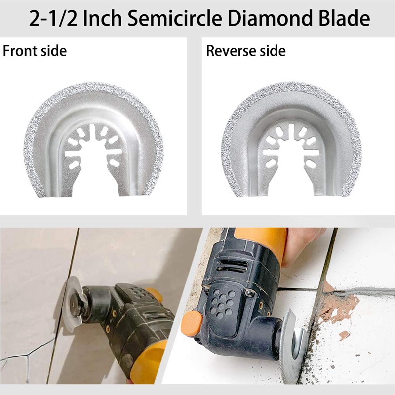 5PCS Oscillating Multi Tool Diamond Blades Oscillating Tool Blades for Grout Mortar Concrete