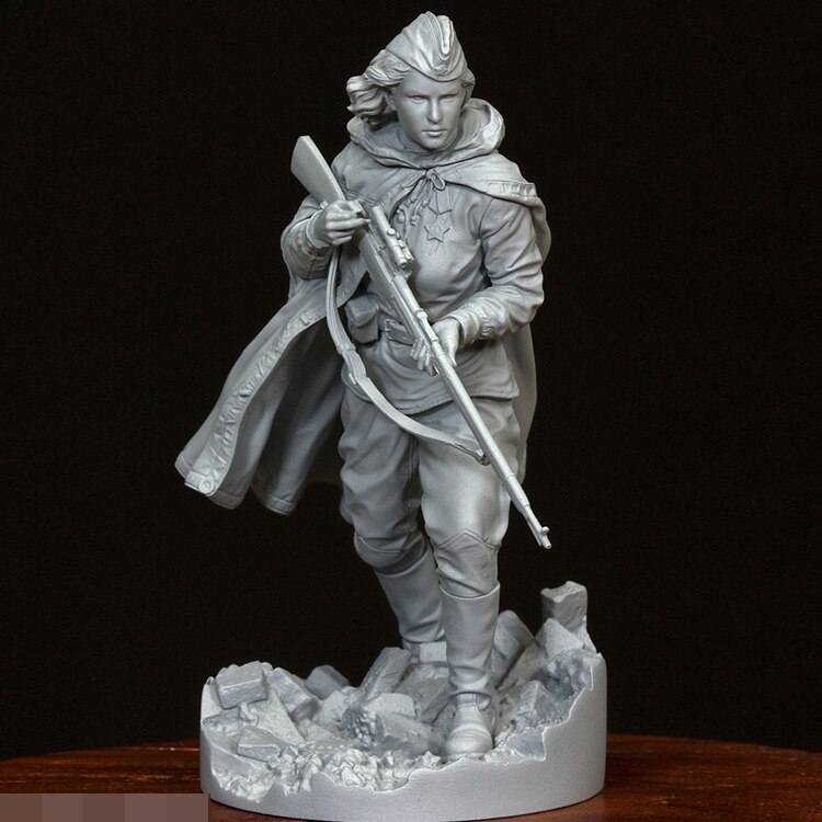 1/35 resin model figure soldier gk ww2 red army female sniper unassembled and unpainted kit
