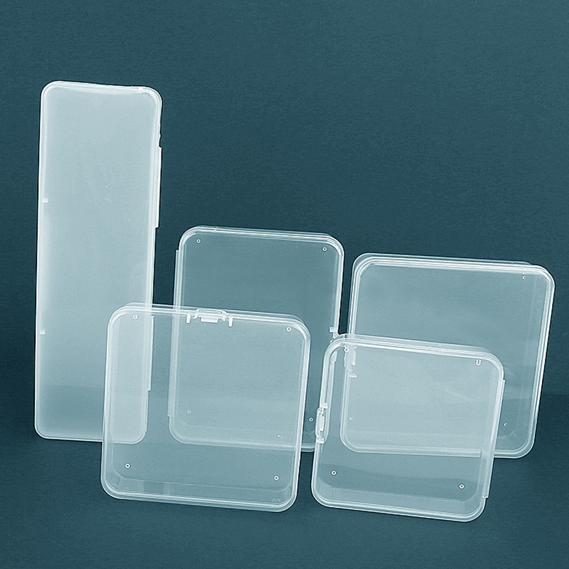 Pp Rounded Square Plastic Box PP Transparent Box Rectangular Flip Storage Box Square Packaging Case ...