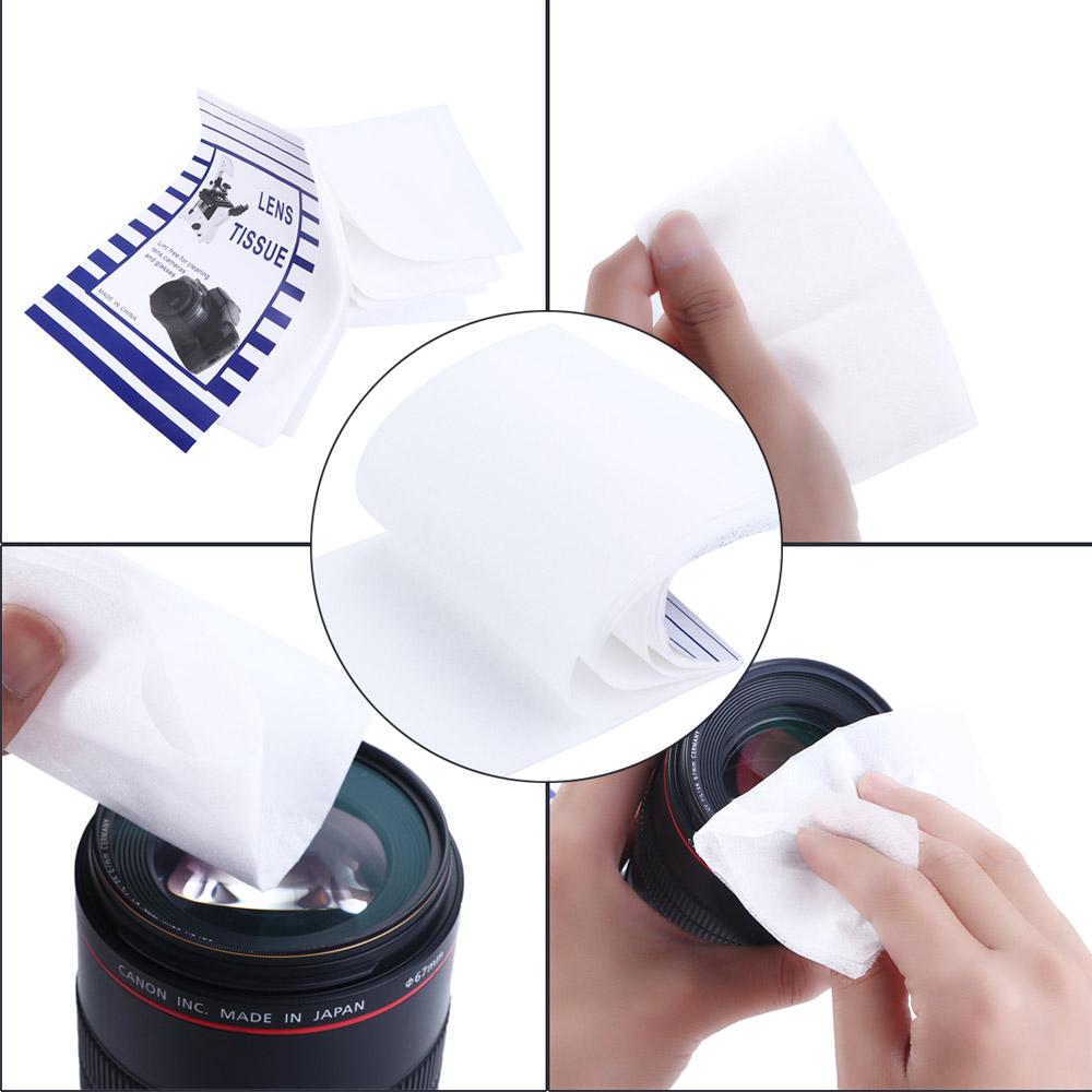 DFVDS Cleaning Tool Digital Camera White Dust-free Camera Cleaning Kit For Screen Camera Lens Tissue Wipes Booklet Camera Filter Tissue Lens Cleaning Paper