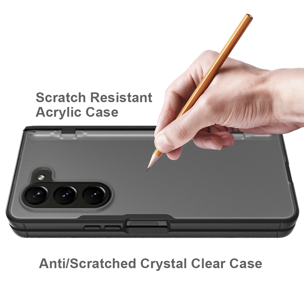 Acrylic TPU + PC Rõ Ràng Bản Lề Kết Nối Trường Hợp Đối Với Samsung Galaxy Z Fold5 Trường Hợp Chống Sốc Drop-Proof Chống-Vân Tay Điện thoại mờ Trường Hợp