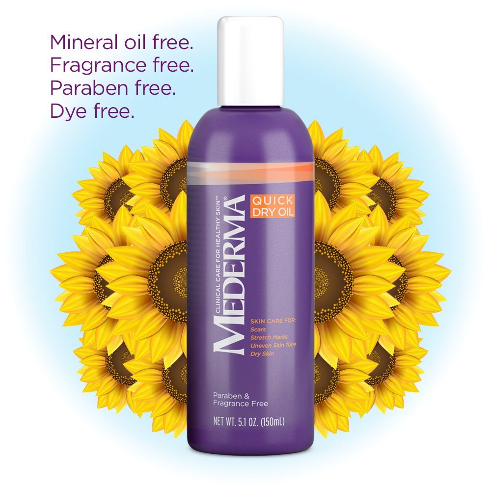 mederma quick dry oil on face