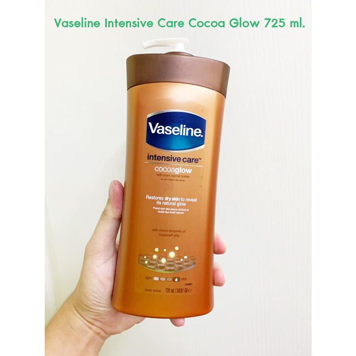 รีวิว Vaseline Intensive Care Cocoa Glow 725 ml.