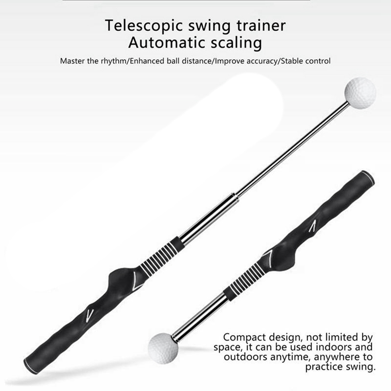 Golf Swing Practice Stick Telescopic Golf Swing Trainer Golf Swing Master Training Aid Golf Practice Posture Corrector