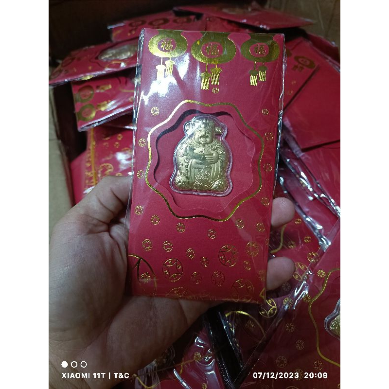 Bao lì xì thần tài mạ vàng