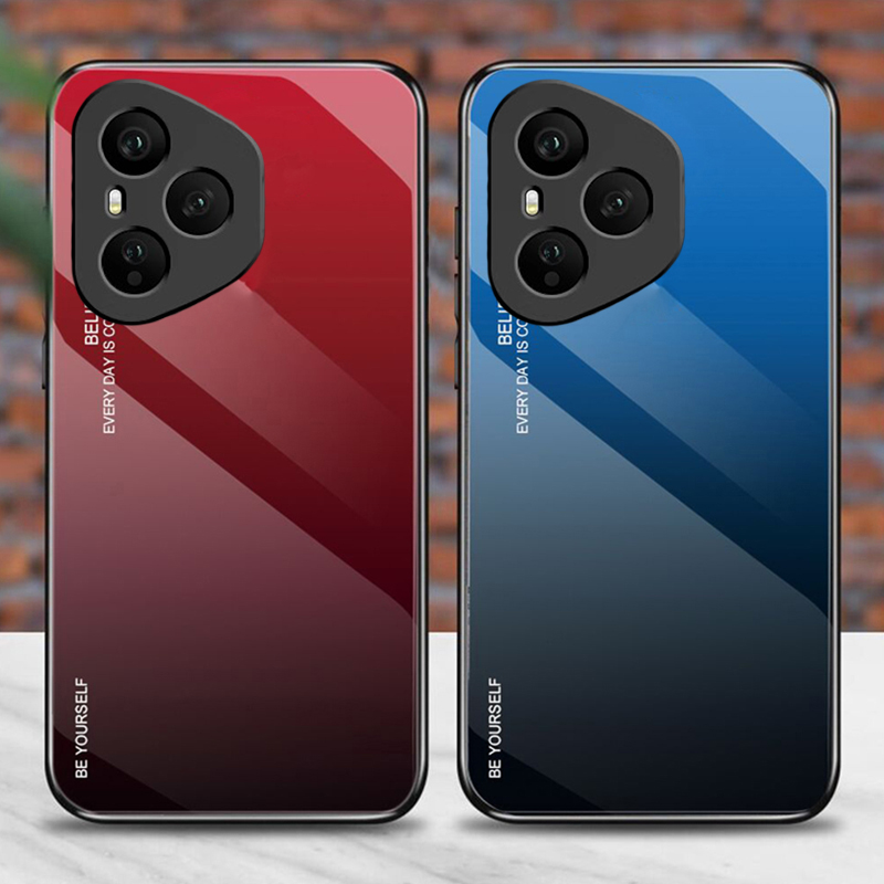 For Honor 400 Pro Case Gradient Mirror Tempered Glass Protector Hard For Honor400 Pro Back cover Phone Cases. 