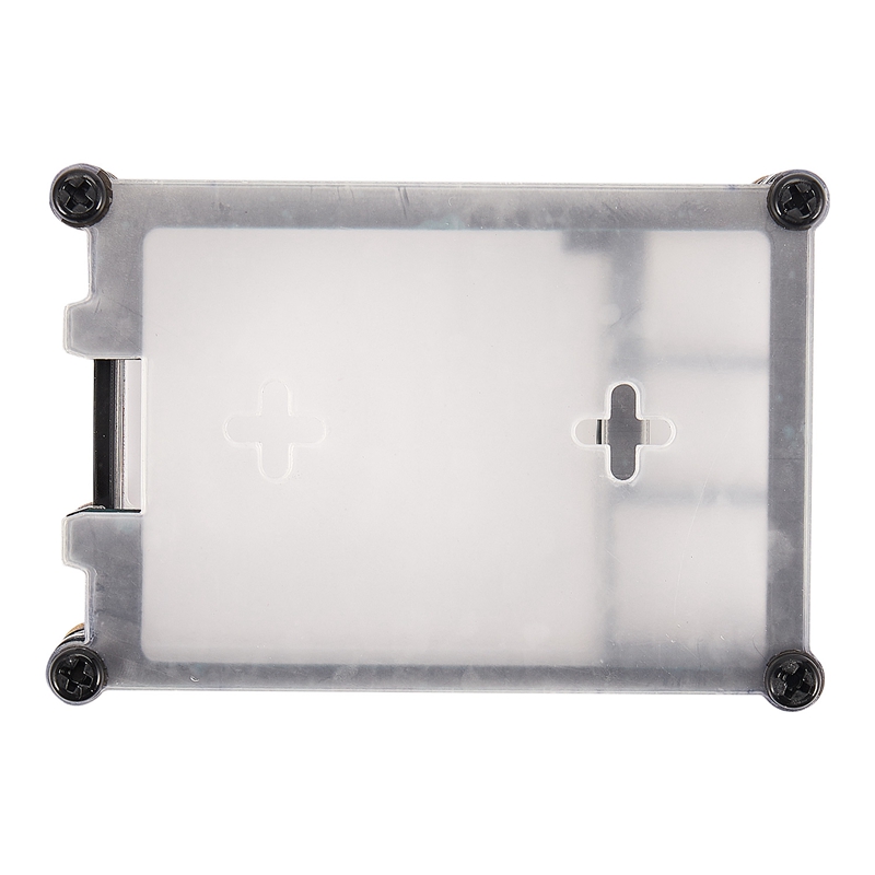 Acrylic Transparent / Clear & Black Case Cover for Raspberry Pi 4 Model B, with Cooling Fan for Raspberry Pi 4B