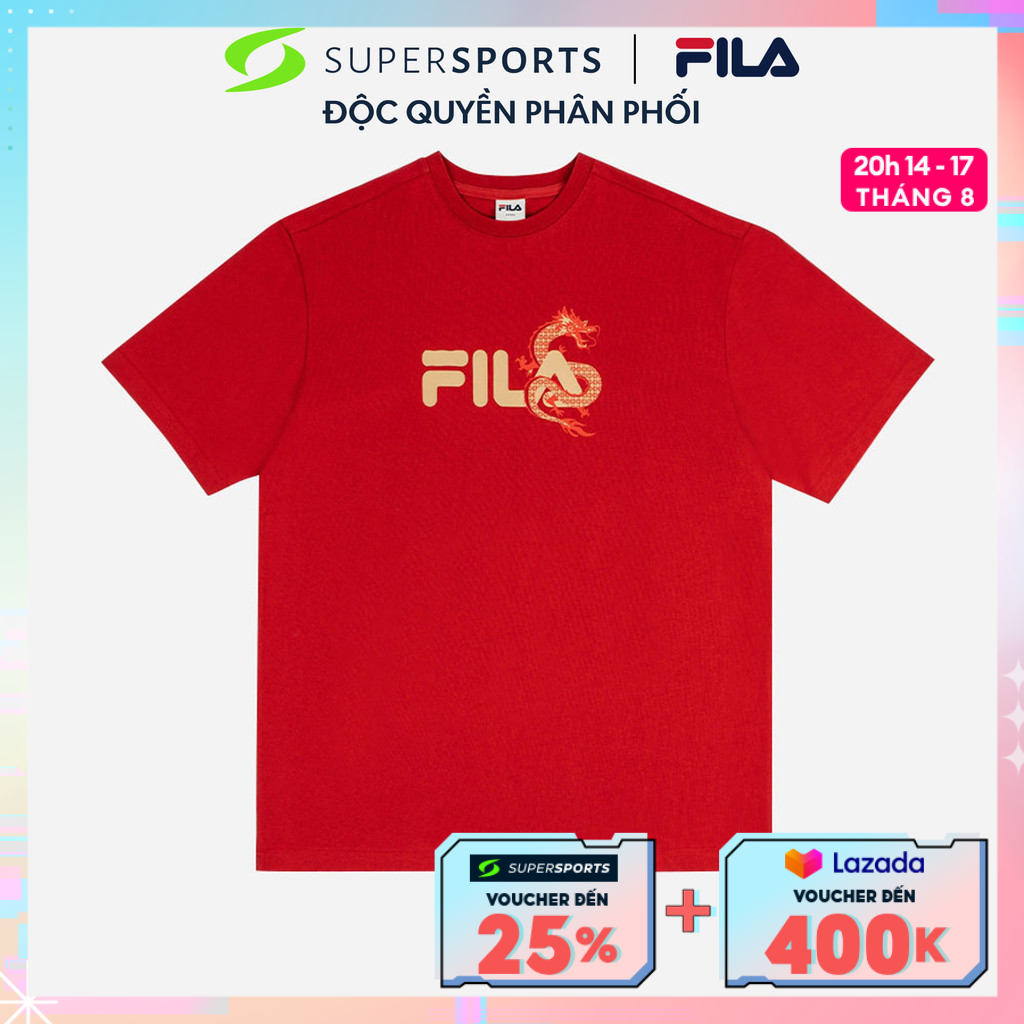 Fila áo thun unisex lunar new year loose fit fw2tsg1702x-red
