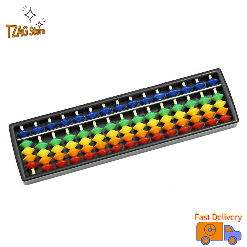 TZAG Kids Abacus 15 Digits Arithmetic Abacus Kids Maths Calculating Tool Teaching Aids Educational Toys For Boys Girls Gifts