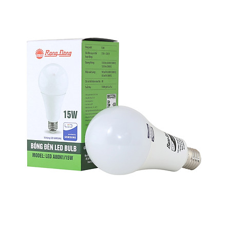BÓNG ĐÈN LED BULB RẠNG ĐÔNG 15W- ÁNH SÁNG TRẮNG
