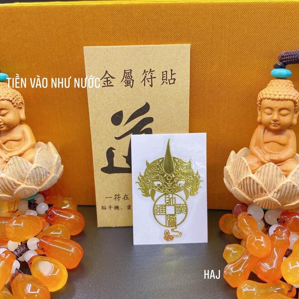 Miếng dán điện thoại tài lộc, may mắn (Linh Phù)