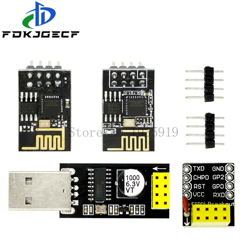 USB để ESP8266 mô-đun wifi ESP-01 ESP-01S bảng mạch chuyển đổi máy tính điện thoại Wifi truyền thông không dây vi điều khiển phát triển mạch tích hợp