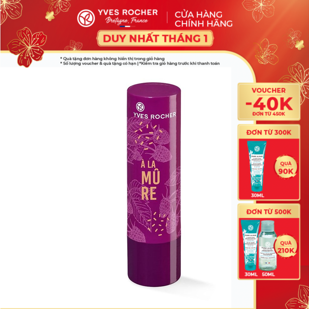 Son dưỡng môi Yves Rocher LIP BALM BLACKBERRY 4.8G