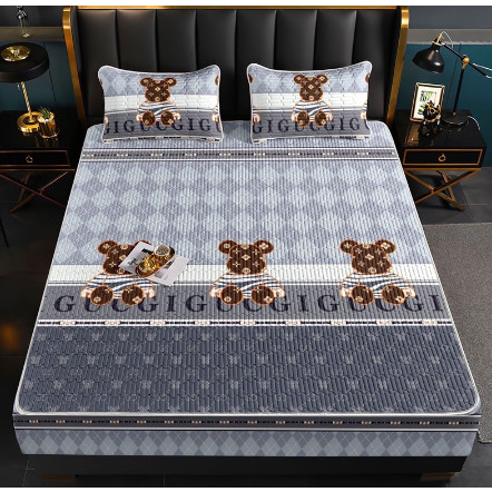 [ TẶNG KÈM 2 VỎ GỐI ] Chiếu Điều Hòa Cao Su Non Bo Chun (1m6/1m8/2m2) Mẫu Mới -