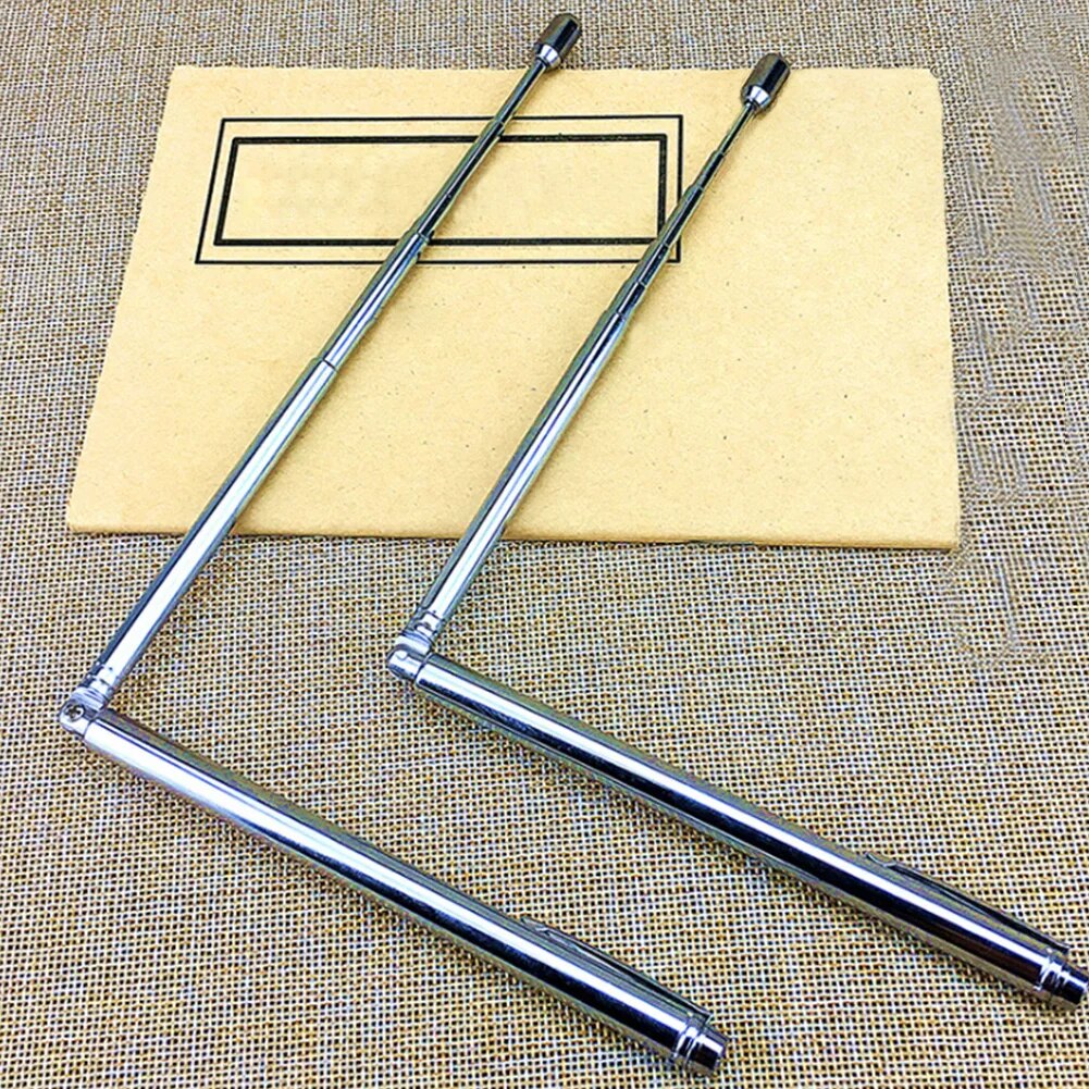 2 Pcs/set Stainless Steel Detector Water Dowsing Rods Accessories Ghost Measuring Instruments Flexible Observe Adjustable Tool