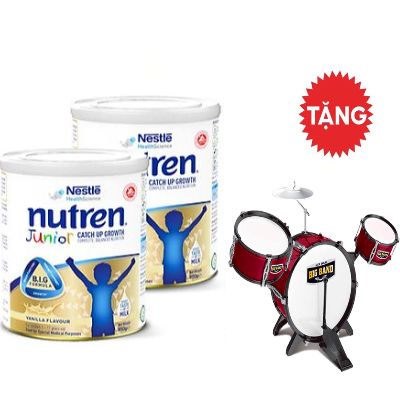 [Tặng Bộ Trống Màu Ngẫu Nhiên] Combo 2 Lon Nutren Junior 850gr