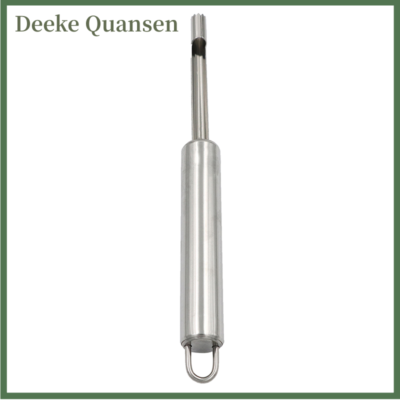 Deeke Dụng cụ lấy hạt lõi bằng thép không gỉ Dụng cụ lấy hạt Ngày Trái cây màu đỏ dụng cụ nhà bếp xoắn dễ dàng