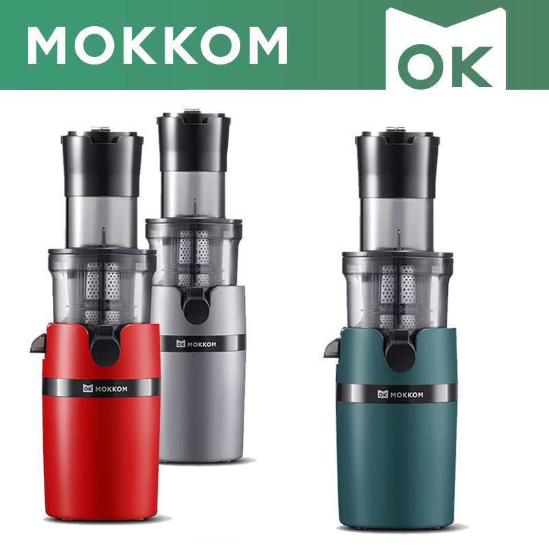 Máy ép chậm Mokkom MK199 - Máy ép hoa quả tốc độ chậm - Máy ép trái cây thế hệ mới - Hàng chính hãng - Tặng 2 Cốc đưng + 1 Chổi vệ sinh