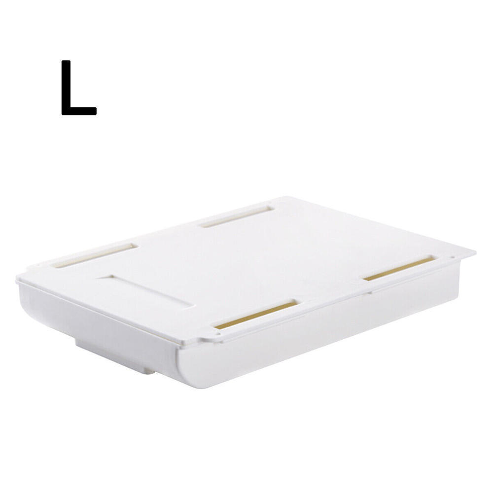 Space-saving Table Drawer Under Desk Hidden Storage Unit Under Desk Storage Tray Hidden Table Storage Box Self-adhesive Drawer Organizer