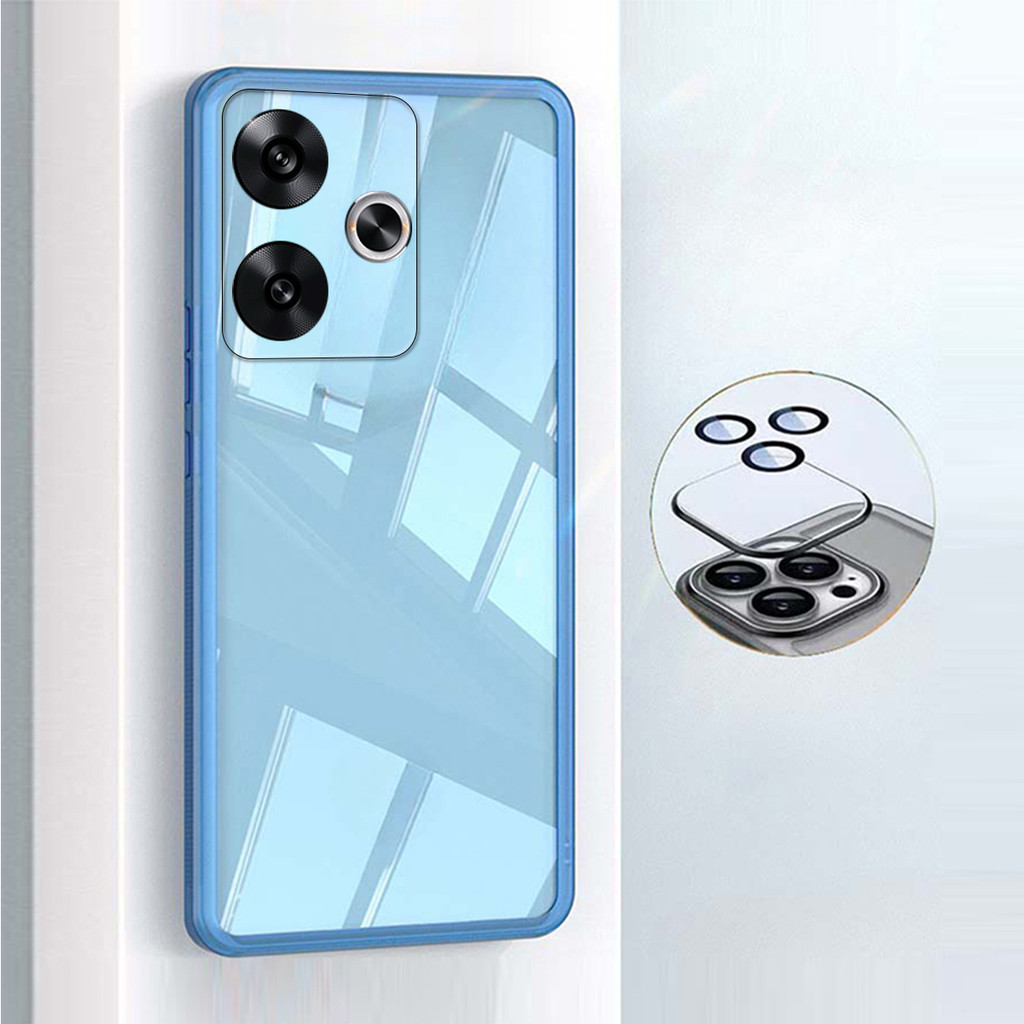 For Xiaomi Poco M6 Plus Case Camera Protection Classic Borderless Silicone Transparent for Xiaomi Poco M6 Plus 4G Back cover.