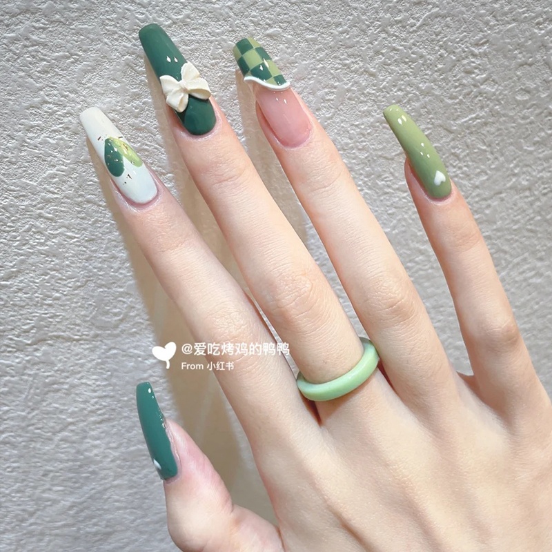 Set nơ 4 cánh nhiều màu trang trí đính móng nail