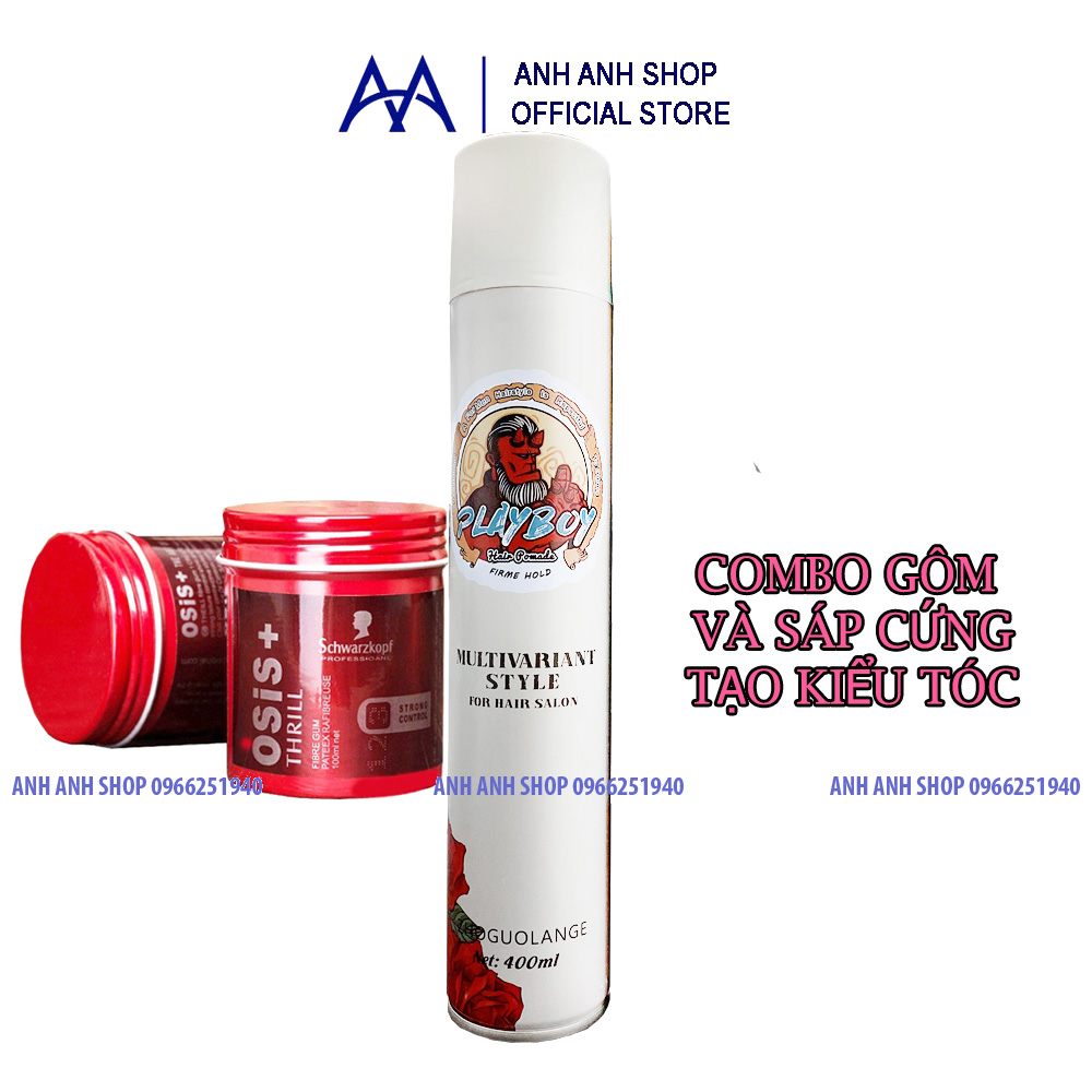 COMBO GÔM CỨNG + SÁP VUỐT TÓC OSIS CAO CẤP - GÔM CỨNG SÁP CỨNG