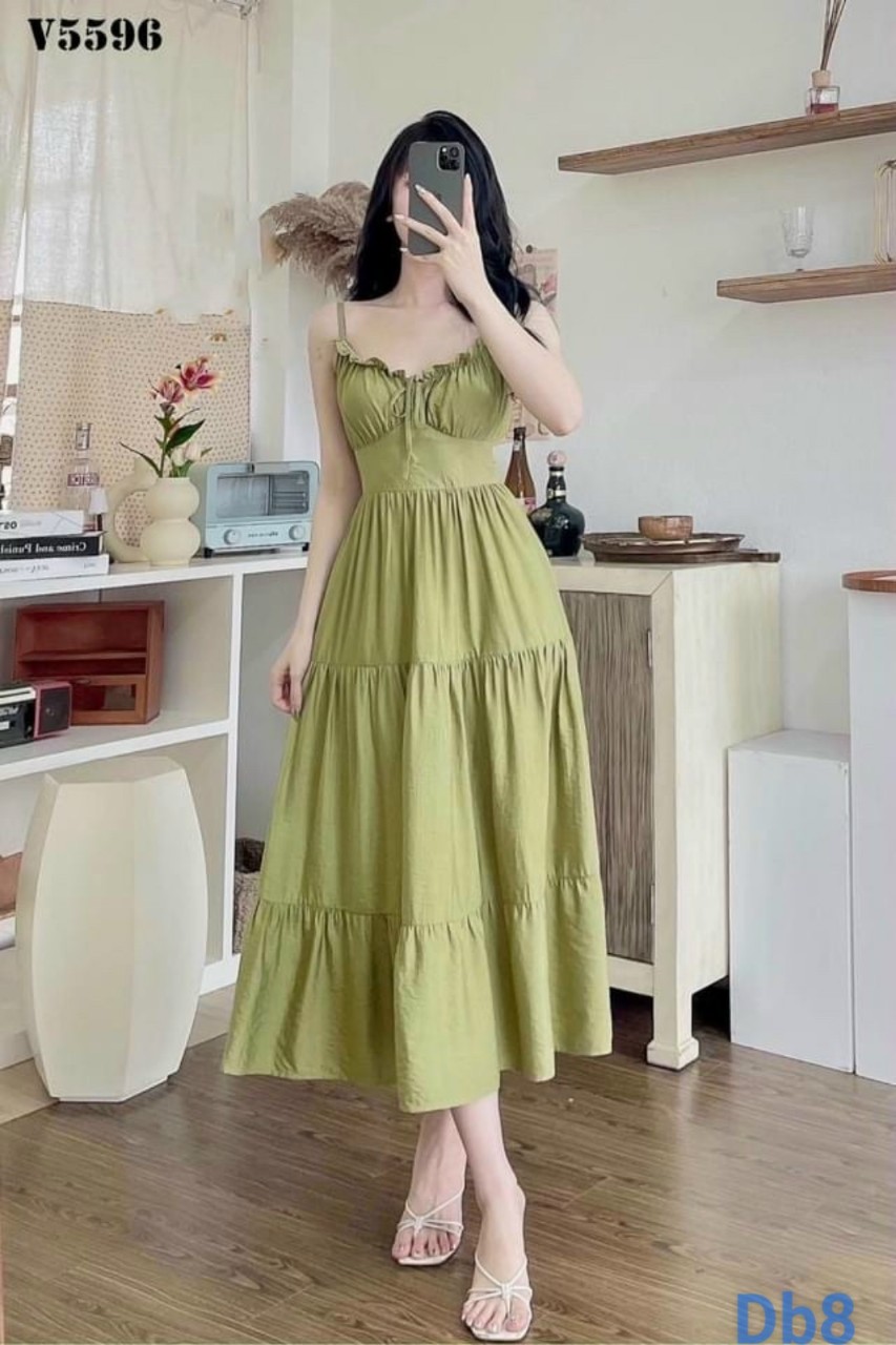 đầm lụa hàng cao cấp đủ màu xinh lung linh ld22