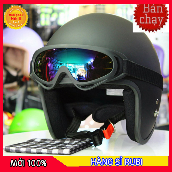 mũ 3/4 phượt đẹp -mũ 3/4 đầu (hàng chuẩn ép nhiệt cực êm)